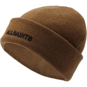 AllSaints Men's Underground Skull Beanie, Winter Hat with Embroidered Logo