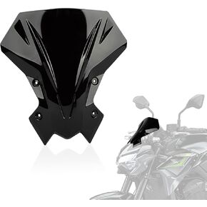 الزجاج الأمامي لـ Z900 - PSLER الزجاج الأمامي يربك الهواء منحرف الرياح الأمامي لـ Z900 Z 900 2020-2023 Z650 2021-2023 (أسود)