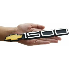 1Pc Bowtie 1500 Door Moulding Emblems 1500 3D Badge Nameplate Sticker Decal Fit for 88-98 Silverado Suburban Tahoe Blazer (Yellow)