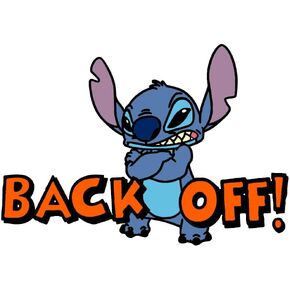 Back Off, Stitch, Vinyl Decal, Sticker for Cars, Windows, Laptops and More