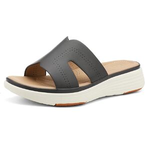 UBFEN Womens Platform Sandals Comfortable Walking Slide Soft Cushioning Footbed Casual Dressy Wedge Sandals