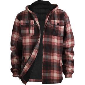 Men's Heavyweight Sherpa Lined Hoodies Thick Fleece Full Zip Up Warm Workout Winter Sweatshirt Jackets