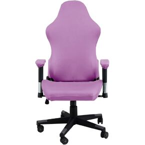 Ergonomic Office Chair Slipcovers with armrest Covers/Chair Back Covers/Chair seat Cover, Stretchy Polyester Covers for Adults Video Game Reclining Racing Gaming (No Chair) (White)