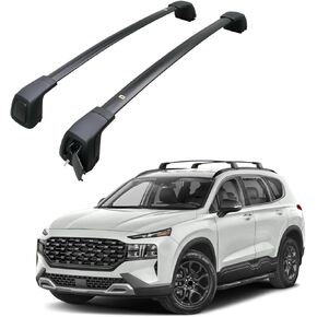 Cross Bars fit for Hyundai Santa Fe 2019-2024 2025 Cargo Carrier Bag Luggage Kayak Canoe Bike Snowboard Skiboard