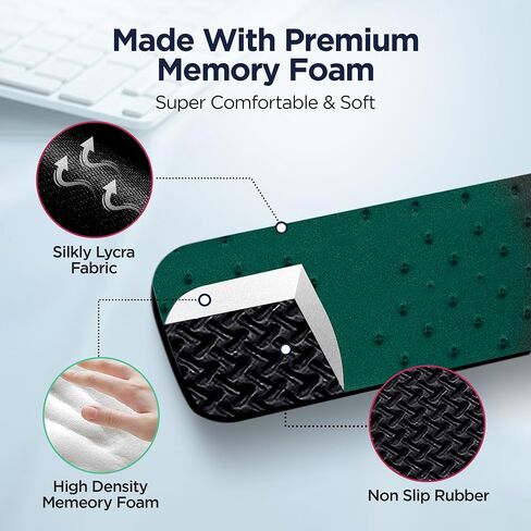 EdgeRest PostureUp L-Shaped Desk Long Wrist Rest Elbow, Forearm & Wrist Comfort Support for Table or Desk Edge, Non-Slip, Memory Foam Padding, Ergonomic Design for Extended Work, Universal Fit, Black in Saudi Arabia