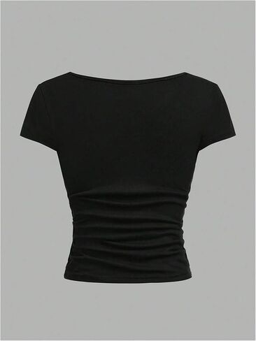 SOLY HUX Girl's Short Sleeve T Shirts 3 Piece Basic Scoop Neck Tees Slim Fit Casual Summer Tops in Kuwait