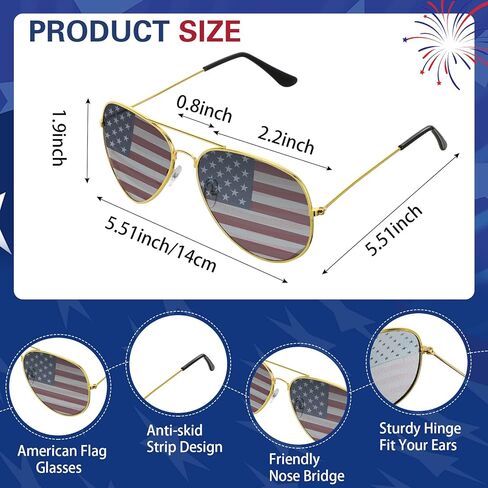 Mepase 12 Pack Mens Women American Flag Sunglasses USA Flag Glasses for 4th of July for Independence Day Patriotic Decoration in Kuwait