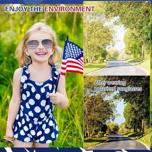 Mepase 12 Pack Mens Women American Flag Sunglasses USA Flag Glasses for 4th of July for Independence Day Patriotic Decoration in Kuwait