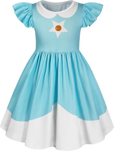Princess Peach Rosalina Daisy Costume Dress for Girls Christmas Birthday Gift Cosplay Dresses in Saudi Arabia