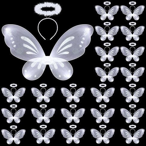 Chuangdi 48 قطعة أزياء المهد للأطفال أجنحة وعصابات الرأس للأطفال كنيسة رياض الأطفال بسيطة المهد اللعب النصي in Kuwait