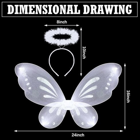 Chuangdi 48 قطعة أزياء المهد للأطفال أجنحة وعصابات الرأس للأطفال كنيسة رياض الأطفال بسيطة المهد اللعب النصي in Kuwait