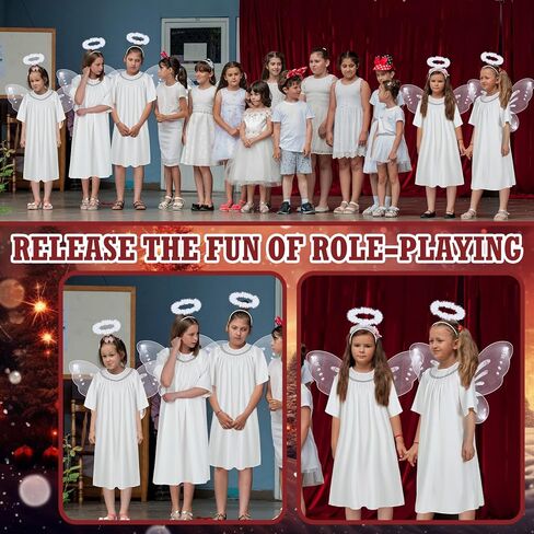 Chuangdi 48 قطعة أزياء المهد للأطفال أجنحة وعصابات الرأس للأطفال كنيسة رياض الأطفال بسيطة المهد اللعب النصي in Kuwait