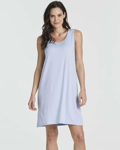 Real Essentials 3 Pack: Women's Scoop Neck Sleeveless Nightgown Sleep Dress Nightshirt (Available In Plus) in Kuwait