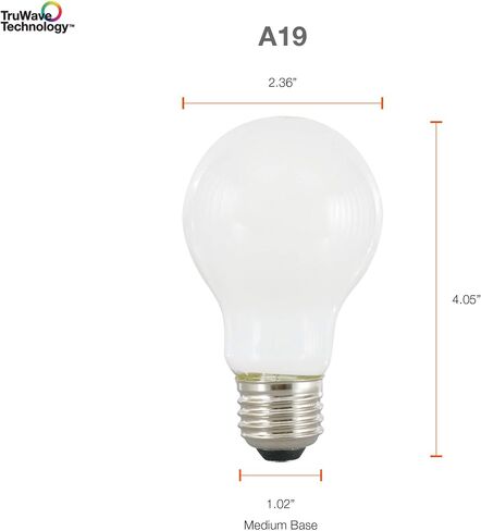 SYLVANIA LED TruWave Natural Series A19 Light Bulb, 75W Equivalent, Efficient 11W, Medium Base, 1100 Lumens. Dimmable, Frosted 5000K Daylight - 6 Pack (40819), Soft White in Saudi Arabia