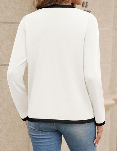 سترة حريمي HAEOF لخريف 2024 بأكمام طويلة وأزرار علوية، رقبة دائرية ناعمة وخفيفة الوزن وأنيقة، ملابس خارجية عصرية مع جيوب in Kuwait