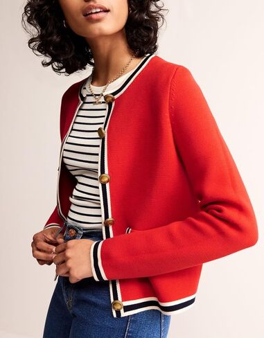 Women's Cardigan Sweater Open Front Color Block Button Down Knit Tweed Jackets Fall Cropped Coat in Saudi Arabia