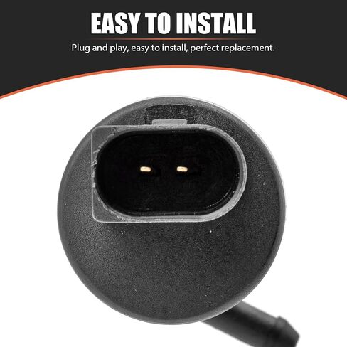 قطعة واحدة من مضخة غسيل الزجاج الأمامي للسيارة، مضخة سائل بديلة للنافذة، محرك رش الماء لمضخة الغسيل، متوافق مع BMW E36، E46، E53، E86 (أسود) in Kuwait