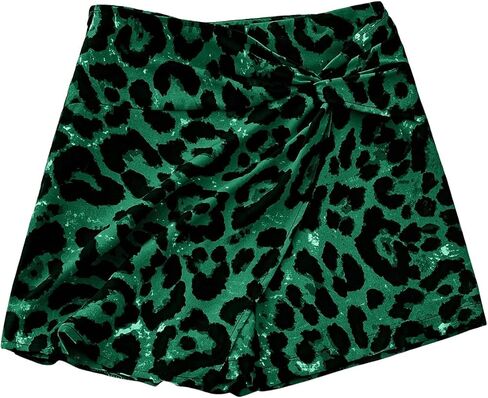 Milumia Women's Leopard Print High Waisted Mini Skort Shorts Twist Front Wrap Short Skirts in Saudi Arabia