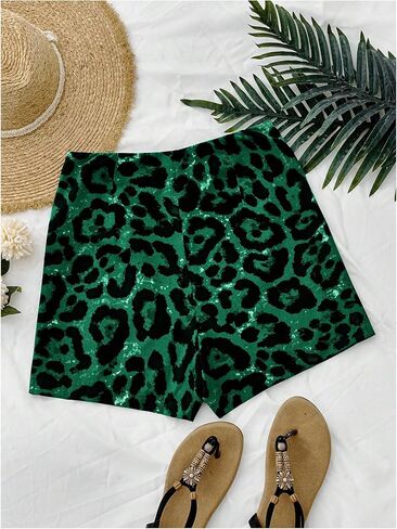 Milumia Women's Leopard Print High Waisted Mini Skort Shorts Twist Front Wrap Short Skirts in Saudi Arabia