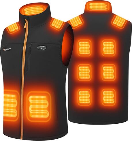 Heated Vest for Men,11 Heating Zone Warm Lightweight Heated Jacket Electric Heated Motorcycle Vest No Include Battery in Saudi Arabia