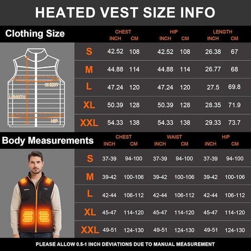 Heated Vest for Men,11 Heating Zone Warm Lightweight Heated Jacket Electric Heated Motorcycle Vest No Include Battery in Saudi Arabia