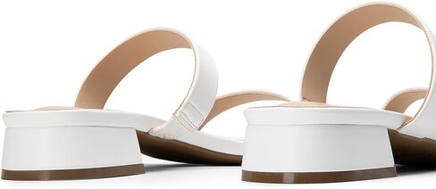 DREAM PAIRS Women's Slides Heels Slip On Low Block Sandals Two Strap Open Round Toe Chunky Casual Summer Mules Shoes in Saudi Arabia