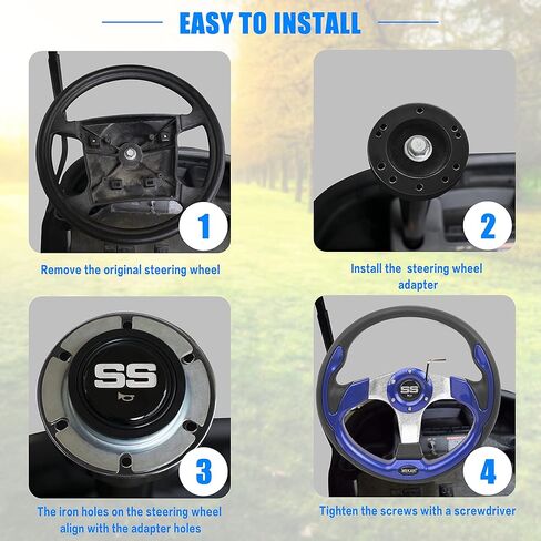 Golf Cart Steering Wheel Adapter, for i40 i40l Adapter (Black) in Kuwait