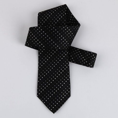 Tie Men Flower Patten Neckties For Mens Pure Silk Neckwear Black in Saudi Arabia