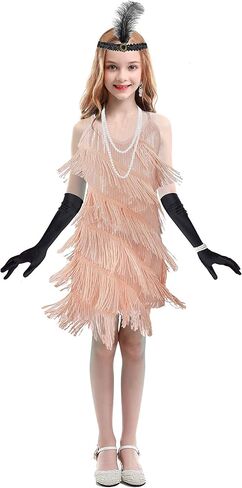 1920s Flapper Dress for Girls 20s Costumes Great Gatsby Theme Roaring 20's Dress in Saudi Arabia