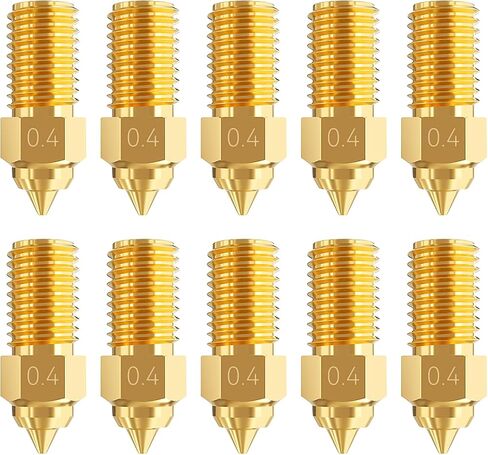 5PCS Brass Nozzle for QIDI 3D Printer, 0.2MM 0.4MM 0.6MM 0.8MM 1.0MM 3D Printer Parts High Speed Head Nozzles for Qidi X-SMART3/X-PLUS3/X-MAX3 in Saudi Arabia