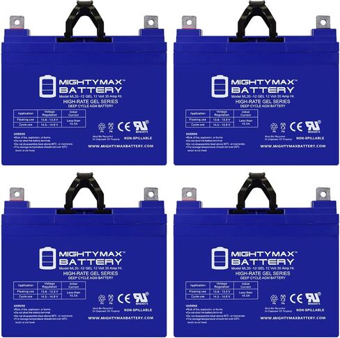 Mighty Max Battery ML35-12GEL - 12 Volt 35 AH, Gel Type, Nut and Bolt (NB) Terminal, Rechargeable AGM Battery in Saudi Arabia