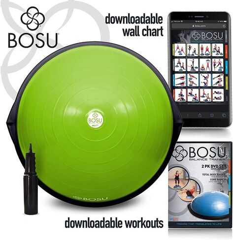 جهاز رياضي منزلي من Bosu 72-10850، مدرب التوازن الأصلي، قطر 65 سم، أرجواني وأخضر in Saudi Arabia