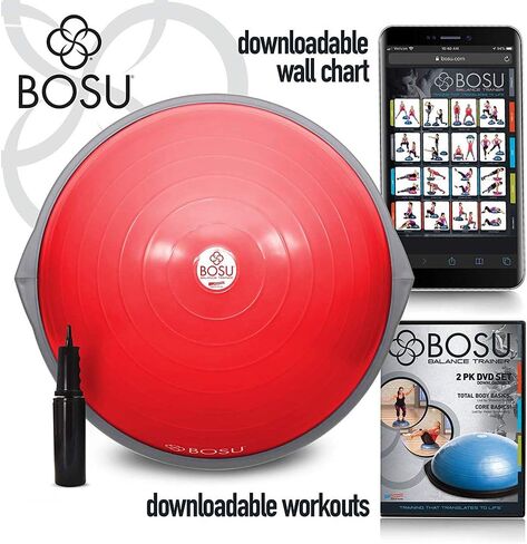 جهاز رياضي منزلي من Bosu 72-10850، مدرب التوازن الأصلي، قطر 65 سم، أرجواني وأخضر in Saudi Arabia