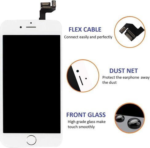 شاشة بديلة من Brinonac لهاتف iPhone 6s، شاشة LCD تعمل باللمس باللون الأسود، مجموعة كاملة مع أدوات إصلاح كاملة وواقي للشاشة in Saudi Arabia