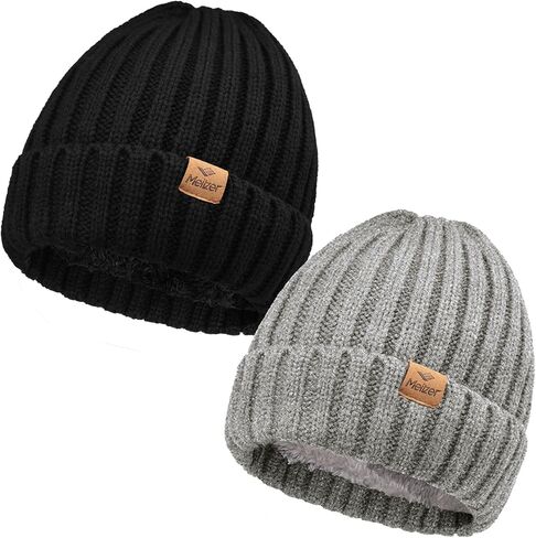 Winter Beanie Hat for Men and Women, Warm Double-Layered Knit Beanie in Multiple Colors to Go with Everything in Kuwait