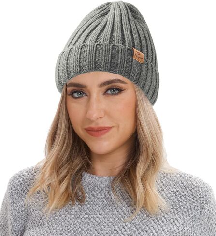 Winter Beanie Hat for Men and Women, Warm Double-Layered Knit Beanie in Multiple Colors to Go with Everything in Kuwait