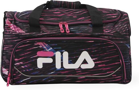 Fila Kelly 19-in Sports Duffel Bag, Stripe Static Pink, One Size in Saudi Arabia