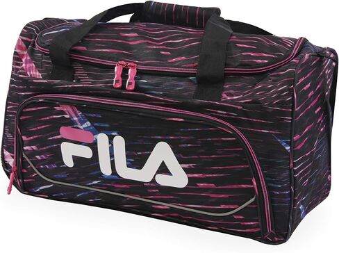 Fila Kelly 19-in Sports Duffel Bag, Stripe Static Pink, One Size in Saudi Arabia