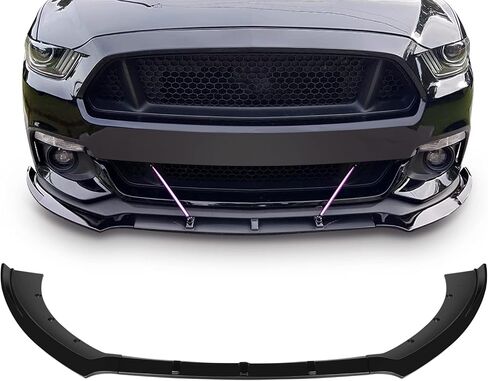 SCITOO 3PCS Black PP Front Bumper Body Kit Spoiler Chin Spoiler Front Bumper Lip Fit for Mustang in Saudi Arabia