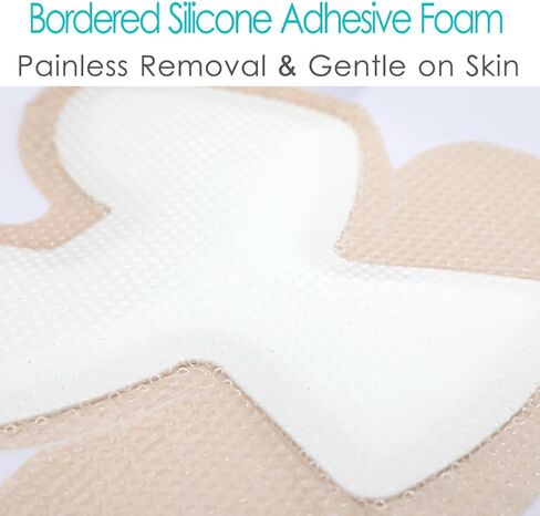 Heel Silicone Foam Dressing Wounds Bandages with Gentle Adhesive Border 8"x 8" Heel Protector Padding for Heel Ulcer Pressure Sore Foot Pain Cracked Heels(Pack of 1) in Kuwait