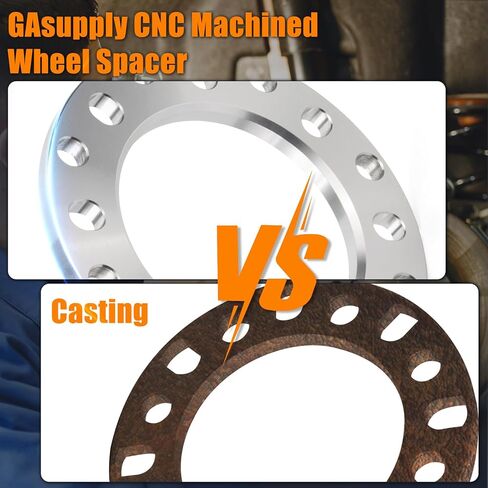 GAsupply 12mm 8 Lug Universal Wheel Spacers, Fit for F250 E350 Ram 2500 3500 Express 3500 K3500 Silverado Suburban 2500 Sierra 2500HD 3500HD, 4pcs 8x6.5 8x165.1 8x170 8x180 1/2 inch Forged Spacer in Kuwait
