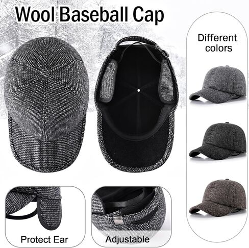 Coume 9 قطع قبعة شتوية قبعة وشاح لتدفئة الرقبة وقفازات شاشة تعمل باللمس مجموعة للرجال البالغين قفازات لمس كاملة الأصابع قبعة مع حافة الأذن وشاح رفرف قفازات ناعمة دافئة in Kuwait