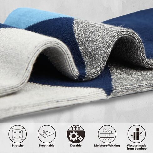 +MD Men's Soft Dress Socks Size 10-13, 3 Pairs Classic Business Crew Calf Socks for Men, Lightweight Breathable Comfort in Kuwait