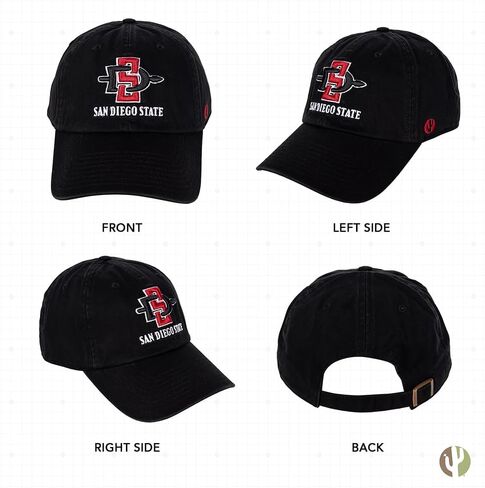 Desert Cactus San Diego State University Baseball Hat SDSU Aztecs Brimmed Embroirderd Cap Adjustable Cloth Strap Adult (Style C) in Saudi Arabia