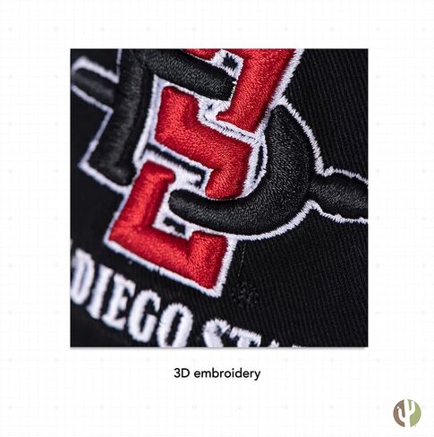 Desert Cactus San Diego State University Baseball Hat SDSU Aztecs Brimmed Embroirderd Cap Adjustable Cloth Strap Adult (Style C) in Saudi Arabia