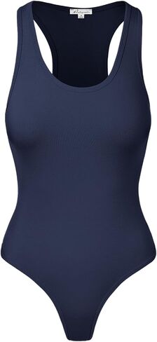 HATOPANTS Women's Tank Top Bodysuits Sleeveless Scoopneck Racerback Cotton Jumpsuits in Kuwait