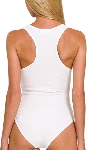 HATOPANTS Women's Tank Top Bodysuits Sleeveless Scoopneck Racerback Cotton Jumpsuits in Kuwait