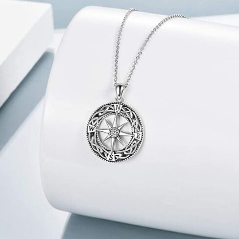 Compass Pendant Necklace - Compass Jewelry for Women/Men - Best Friend Birthday Gifts for High School College Encouragement Gifts for Travel or Long Distance in Saudi Arabia