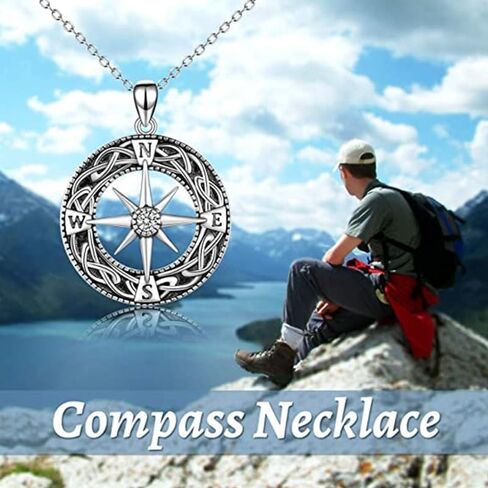Compass Pendant Necklace - Compass Jewelry for Women/Men - Best Friend Birthday Gifts for High School College Encouragement Gifts for Travel or Long Distance in Saudi Arabia