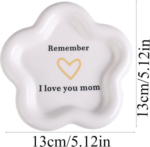 BFJLIFE Gifts for Mom from Daughter Son Unique Cool Gifts for Mothers Day Birthday Christmas Ceramic Ring Dish Jewelry Tray I Love You Mom in Saudi Arabia